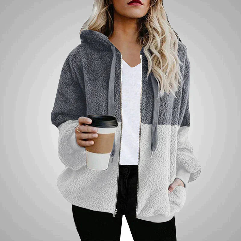 WW | Flauschiger Damen-Teddy-Kapuzenpulli
