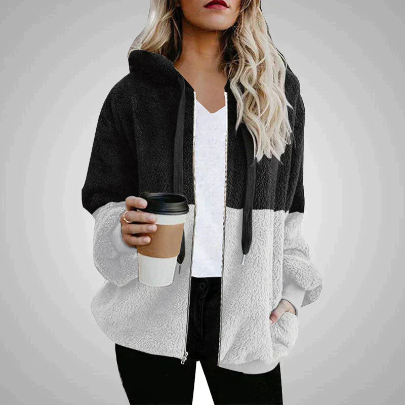 WW | Flauschiger Damen-Teddy-Kapuzenpulli