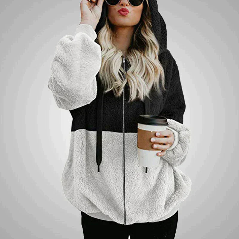 WW | Flauschiger Damen-Teddy-Kapuzenpulli