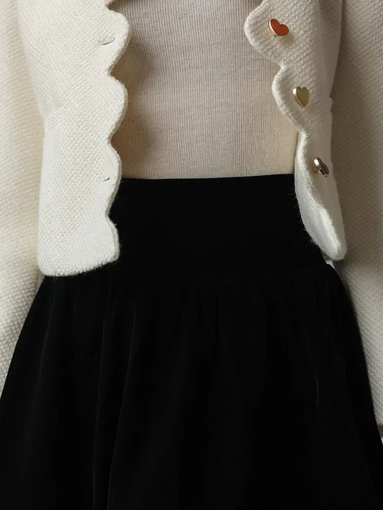 WW | Damen Elegantes Weste mit Hohem Kragen und Einzigartigen Knöpfen