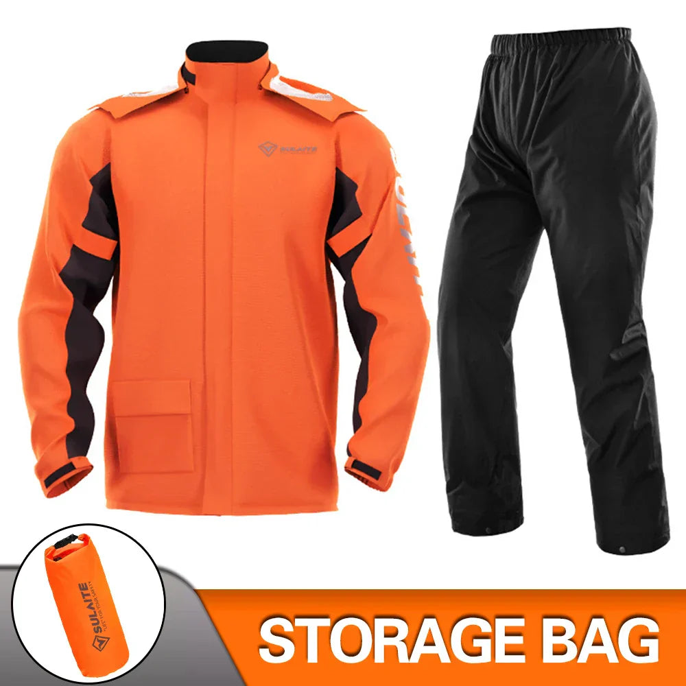 WW | Unisex Motorcycle Rain Jacket Waterproof and Breathable - Lightweight Design