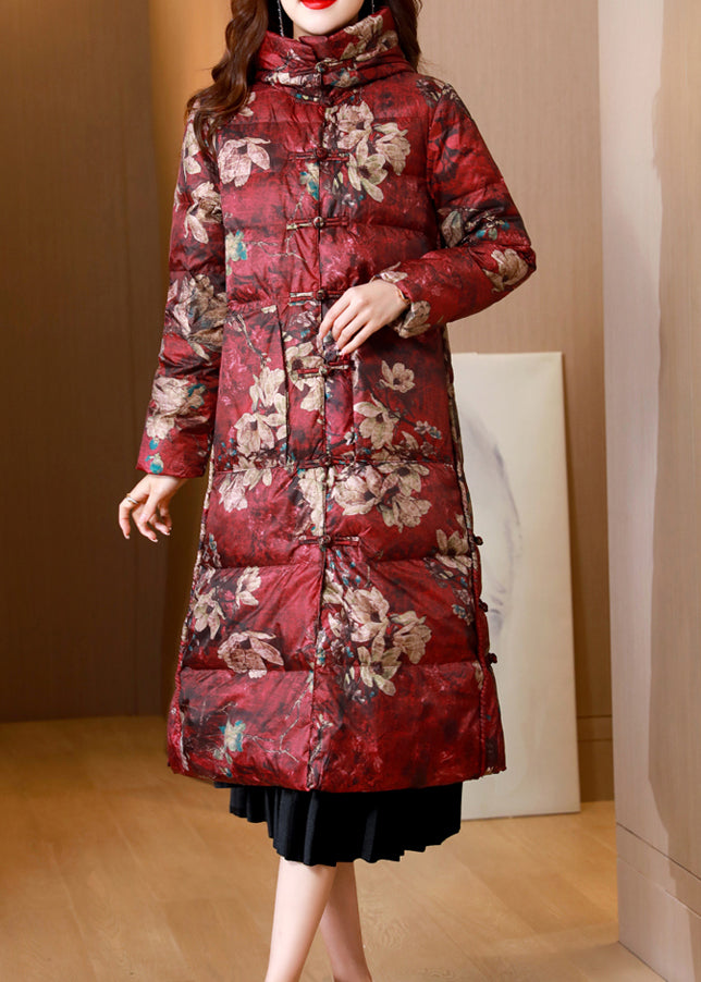 WW | Drucktaschen Patchwork Entenfedern Pufferjacken Stehkragen Winter