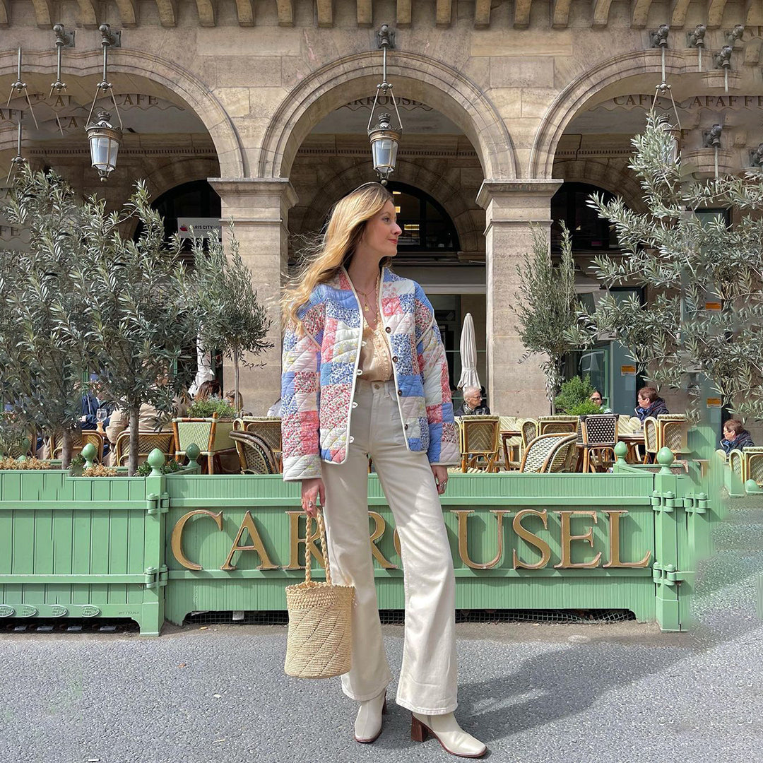 WW | Floral Print Cotton Beautiful Coat