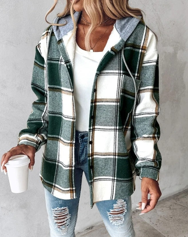 WW | Frauen Karo-Jacke mit Kapuze
