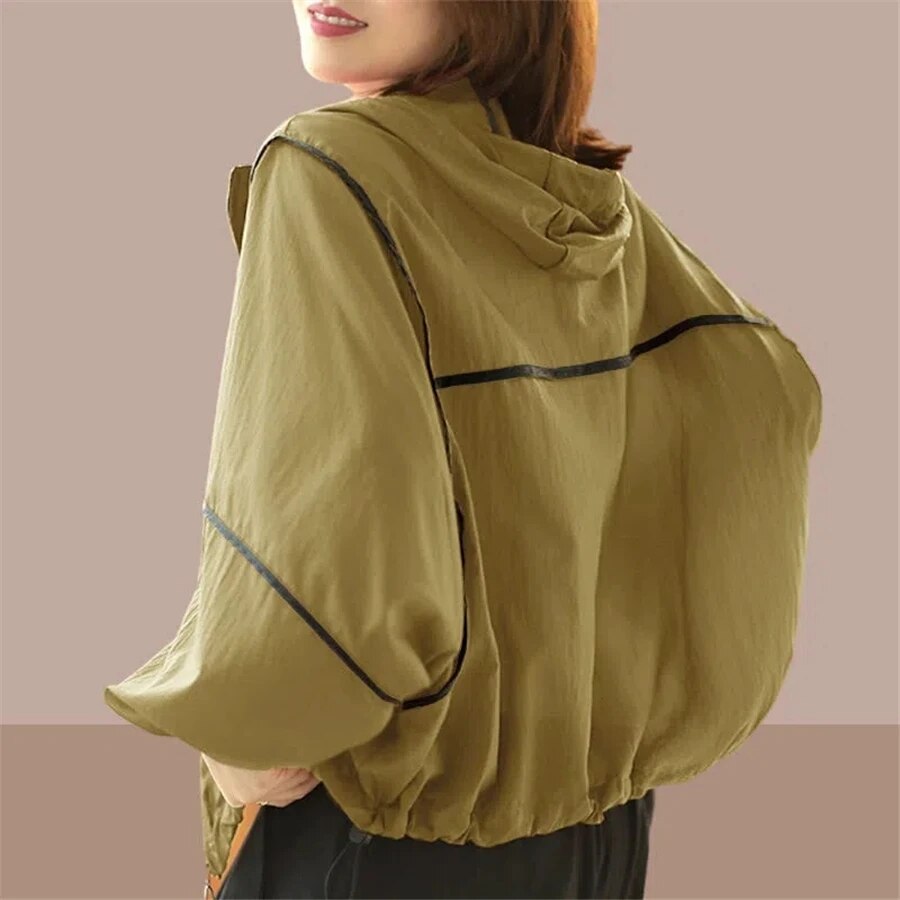 WW | Airy Women's Summer Hoodie Jacket with Oversized Fit