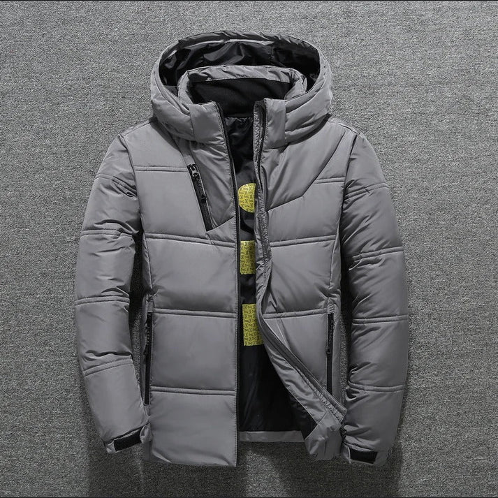 WW | Warme, wasserdichte Herrenjacke mit Kapuze für den Winter