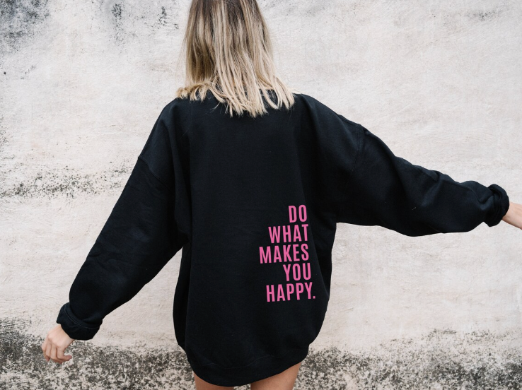WW | Übergröße Hoodie - Kapuze & Motiv-Print - Lockerer Schnitt - Straßenstil & Freizeit