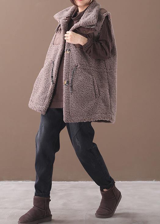 WW | chocolate Plus-Size-Maxi-Mantel Mode-Ideen mit Kordelzug ärmellose Damenmäntel