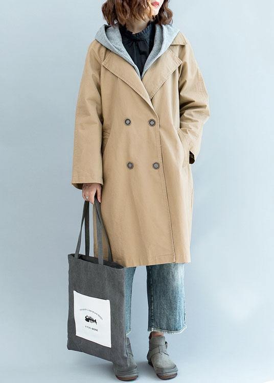 WW | khaki fine trench coat sleeves double-breasted jackets