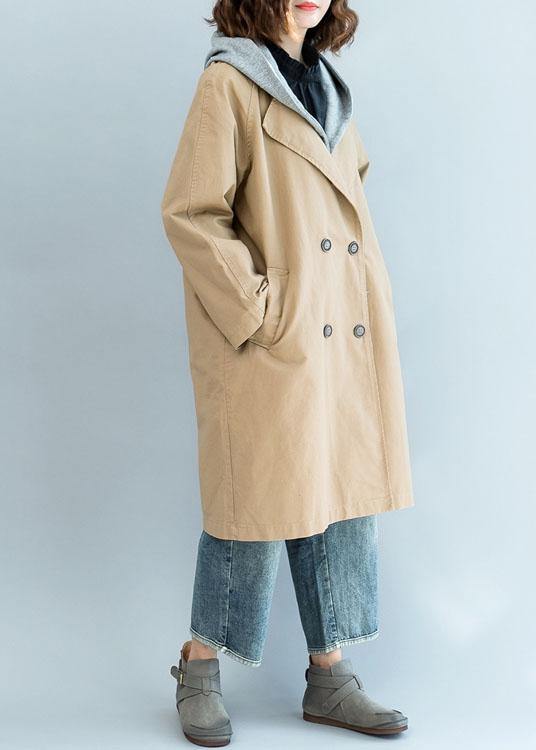 WW | khaki fine trench coat sleeves double-breasted jackets