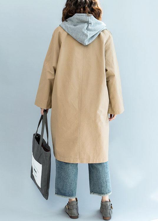WW | khaki feiner Trenchcoat Ärmel doppelt Brustjacken