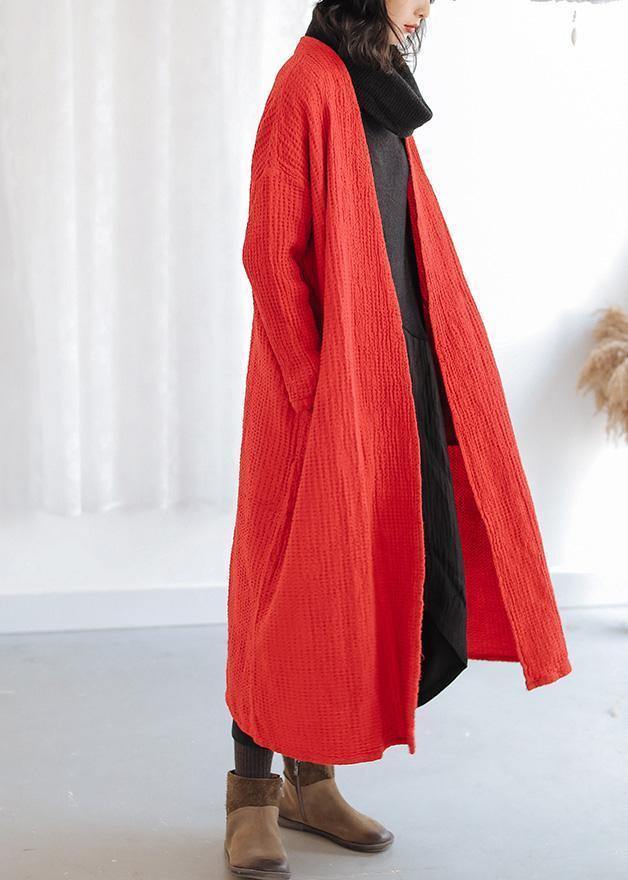 WW | roter Plus-Size Trenchcoat Outfits Taschen Damen Mäntel