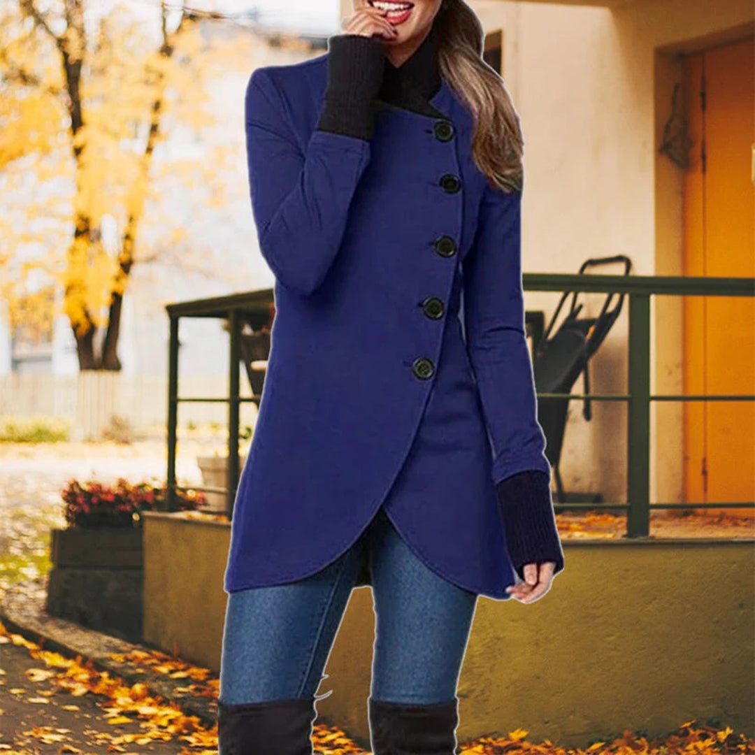 WW | Stand-up collar with button closure