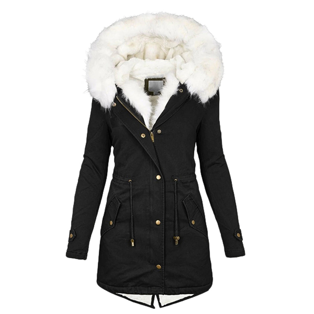 WW Elegante Winterjacke mit Kapuze und Knopfdetail