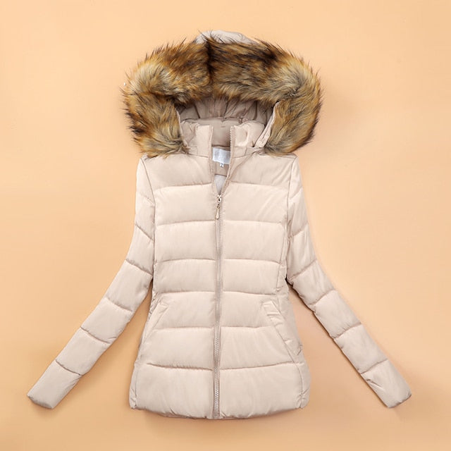 WW | Women's Winter Jacket with Faux Fur Collar