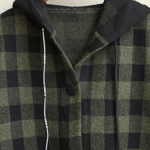 WW | Loose Plaid Hoodie Thick Coat Women 2018 Casual Jackets
