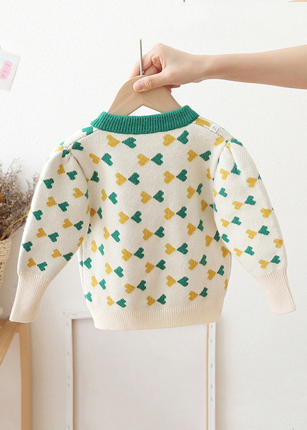 WW | Purple Button Ruffle Patchwork Cotton Knit Kids Coats