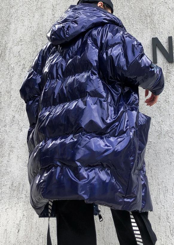 WW | Blue Women's Parkas Casual Coats Winter Hooded Zipper Outwear