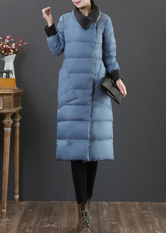 WW | Plus-Size-Bekleidung Schneejacken Jacken Schwarz Stehkragen Taschen Daunenmantel Winter