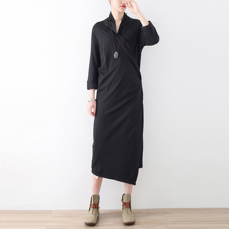 WW | Side Closure Cotton Cardigans Long Maxi Dresses Casual Clothes Original