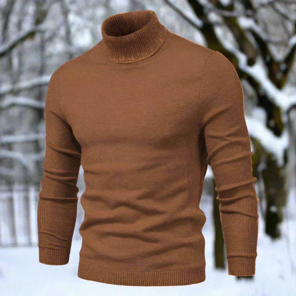 WW | High-Neck Sweater Soft Knit Slim Fit Ribbed Cuffs