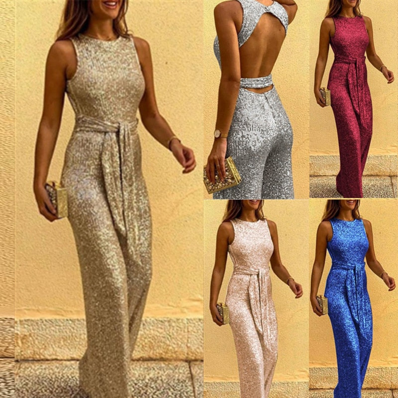 WW | Damen Glitzer Jumpsuit