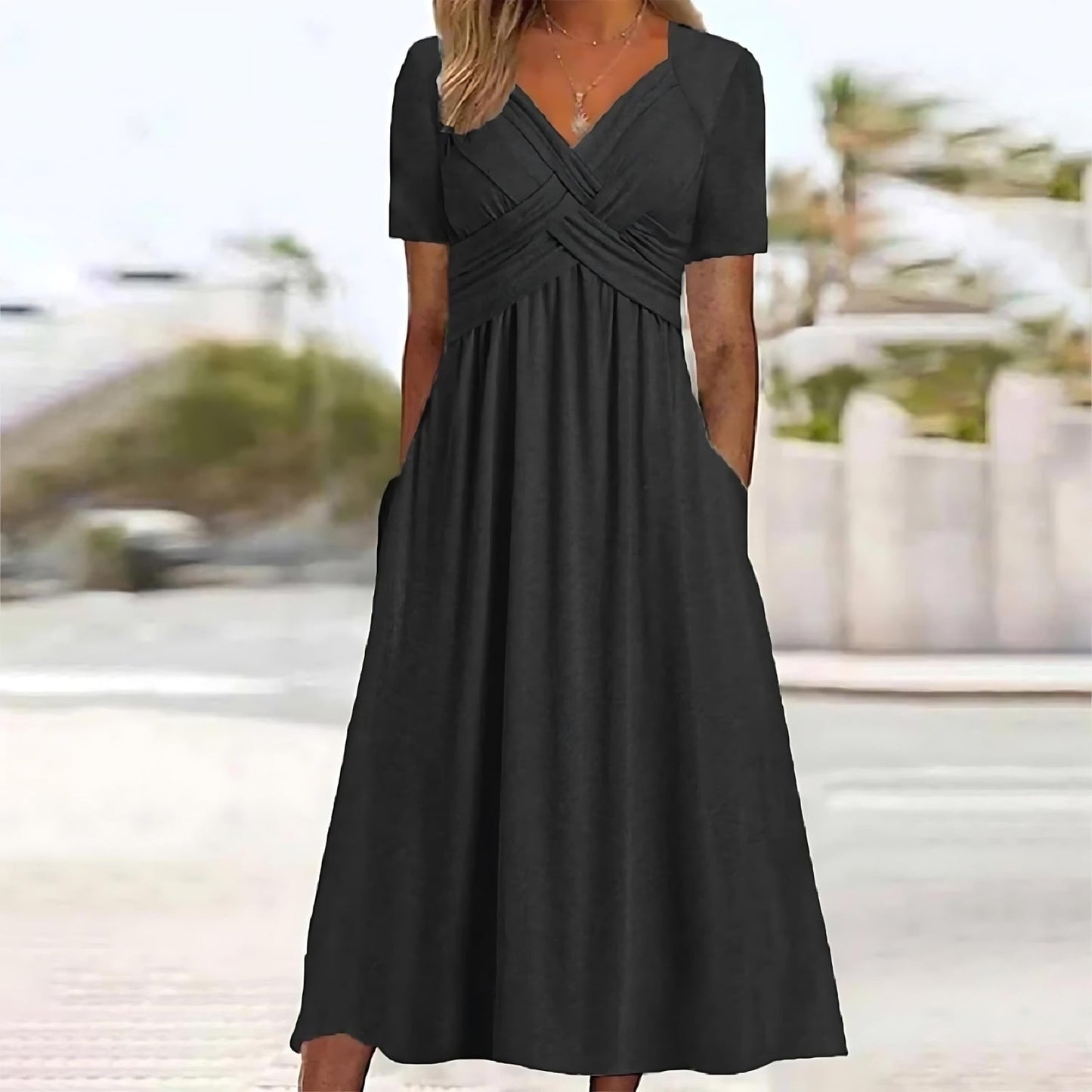 WW | Elegantes Midi-Kleid mit Bauchbedeckung
