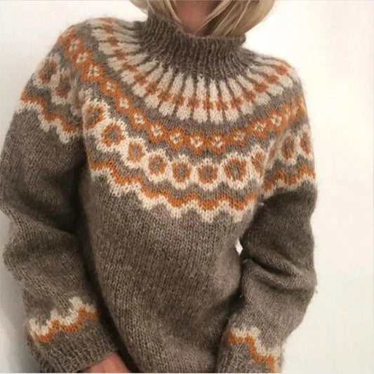 WW | Grobstrickpullover Damen - Winter Langarm