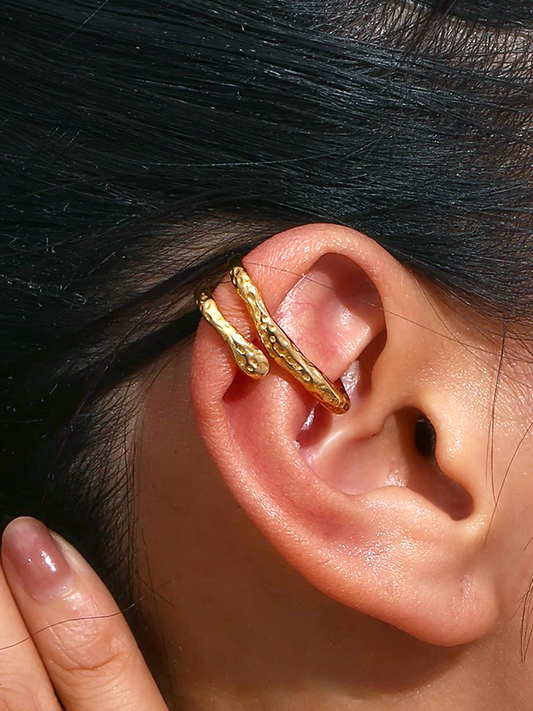 WW | Chunky Ear Cuff Gold For Edgy Style Upgrade