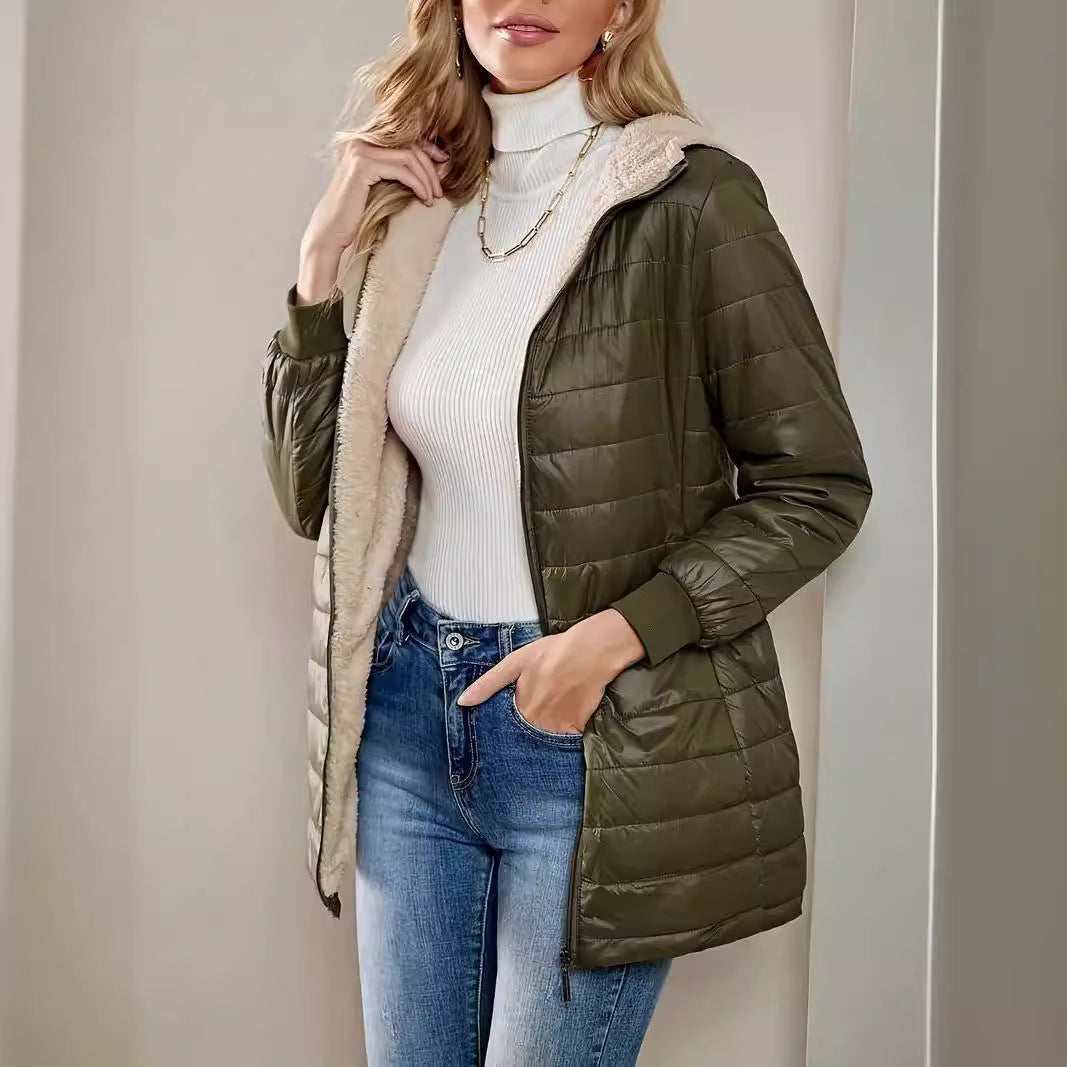 WW | Mid-Length Hooded Puffer Jacket
