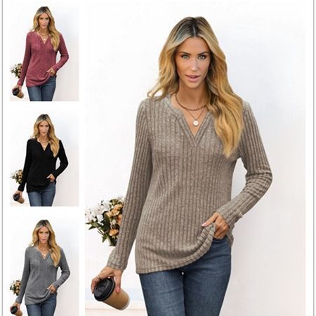 Women's striped casual-cut sweater by WW