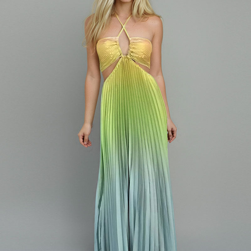 Damen Maxikleid mit raffinierten Cut-Out-Details und Farbverlauf WW