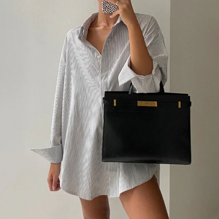 Damen Oversized Hemdbluse WW
