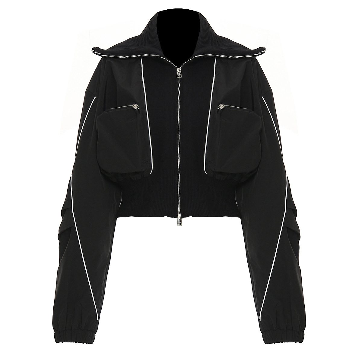 WW | Utility Jacket - Functional Pocket Design - Zipper Closure - Edgy Streetwear Style