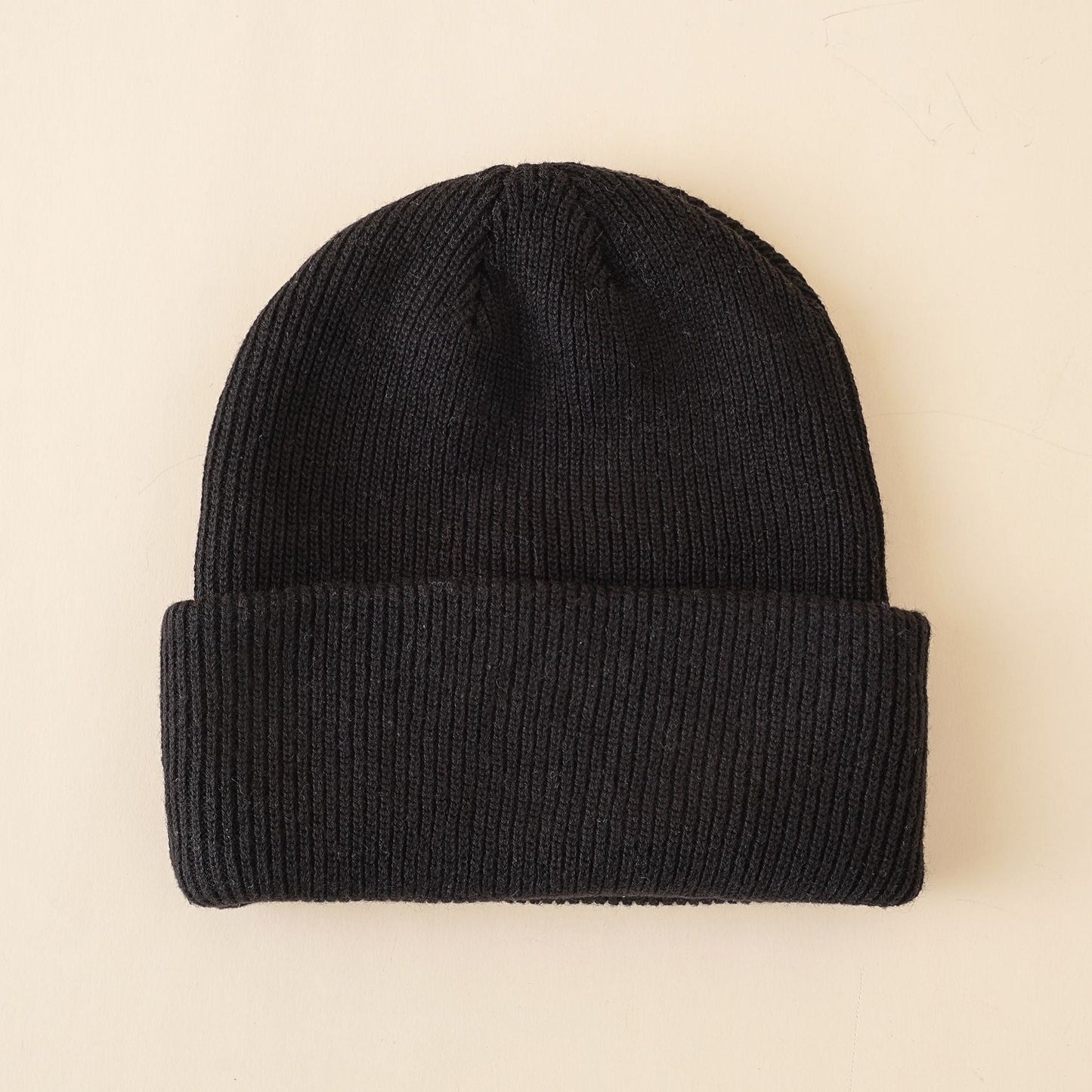 Damen Beanie-Mütze aus hochwertiger, weicher Baumwolle mit breitem Umschlag WW