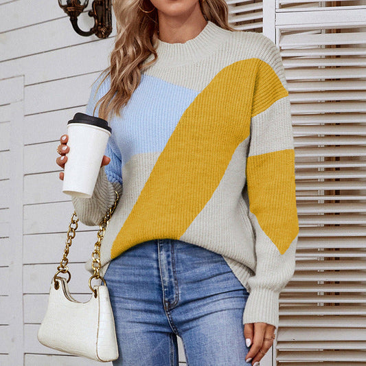 WW | Pullover Aus Kontrastfarbe Strick