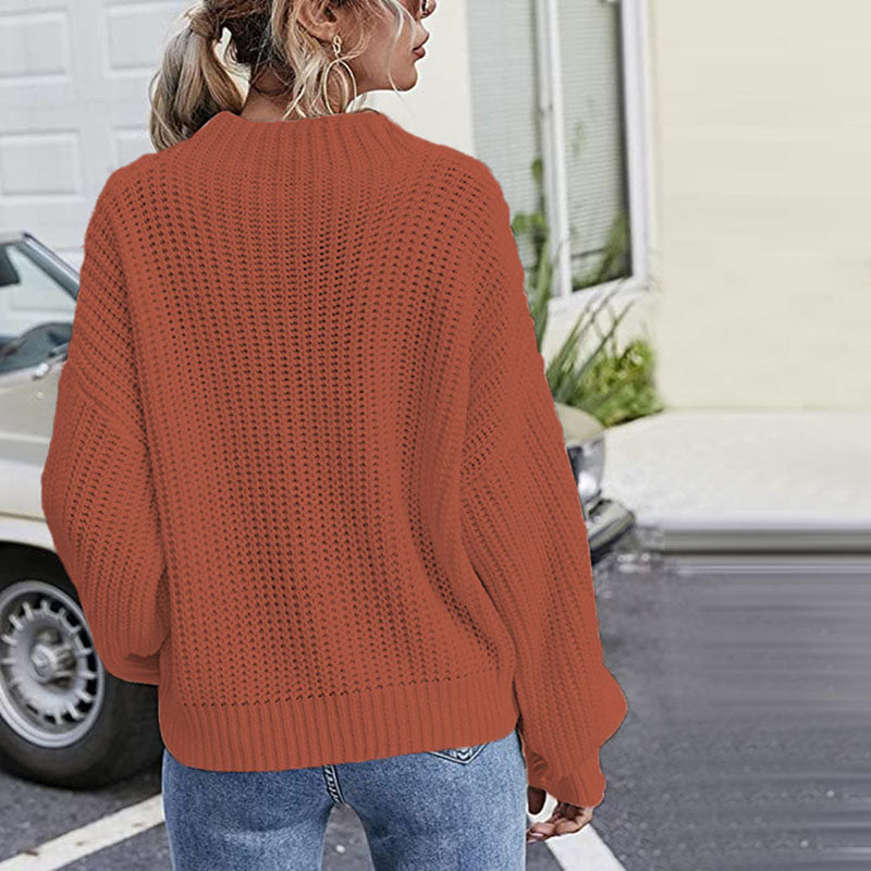 WW | Stylischer Pullover Aus Gedrehtem Strick für Damen