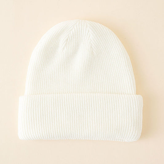 Damen Beanie-Mütze aus hochwertiger, weicher Baumwolle mit breitem Umschlag WW