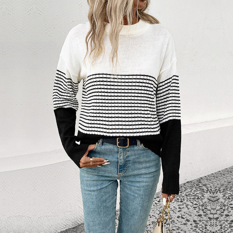 WW | Gestreifter Strickpullover mit Elegantem Design