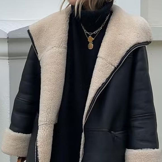 WW | Damen Kunstlederjacke mit gemütlichem Futter