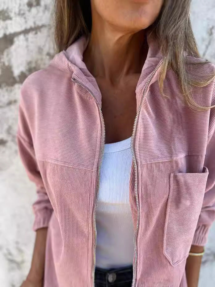 WW | Hood Cord Casual Fit Zipper Relaxed Comfort