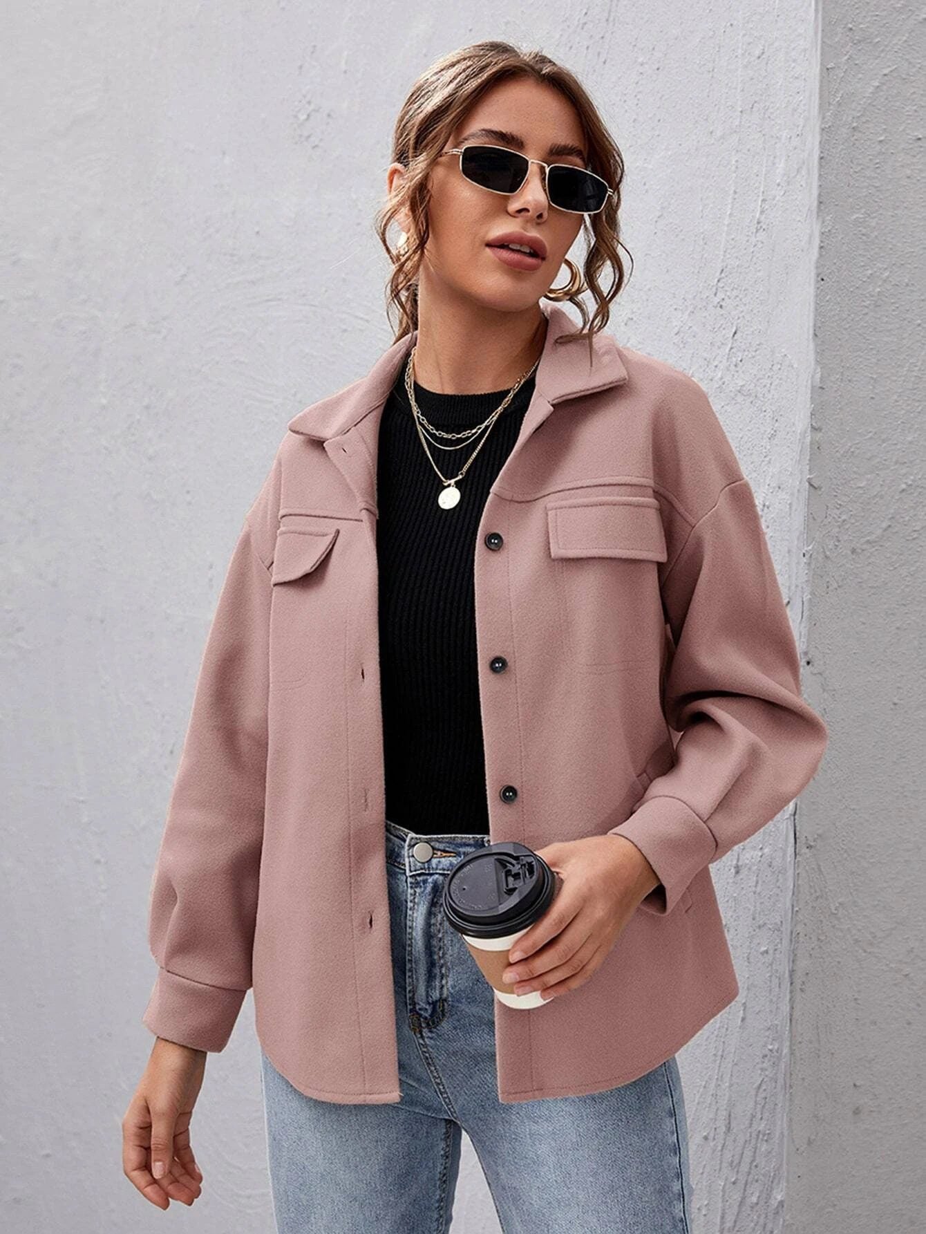 WW | Wollmischjacke - Leicht & Warm - Weicher Wollmischstoff - Alltäglicher Herbststil