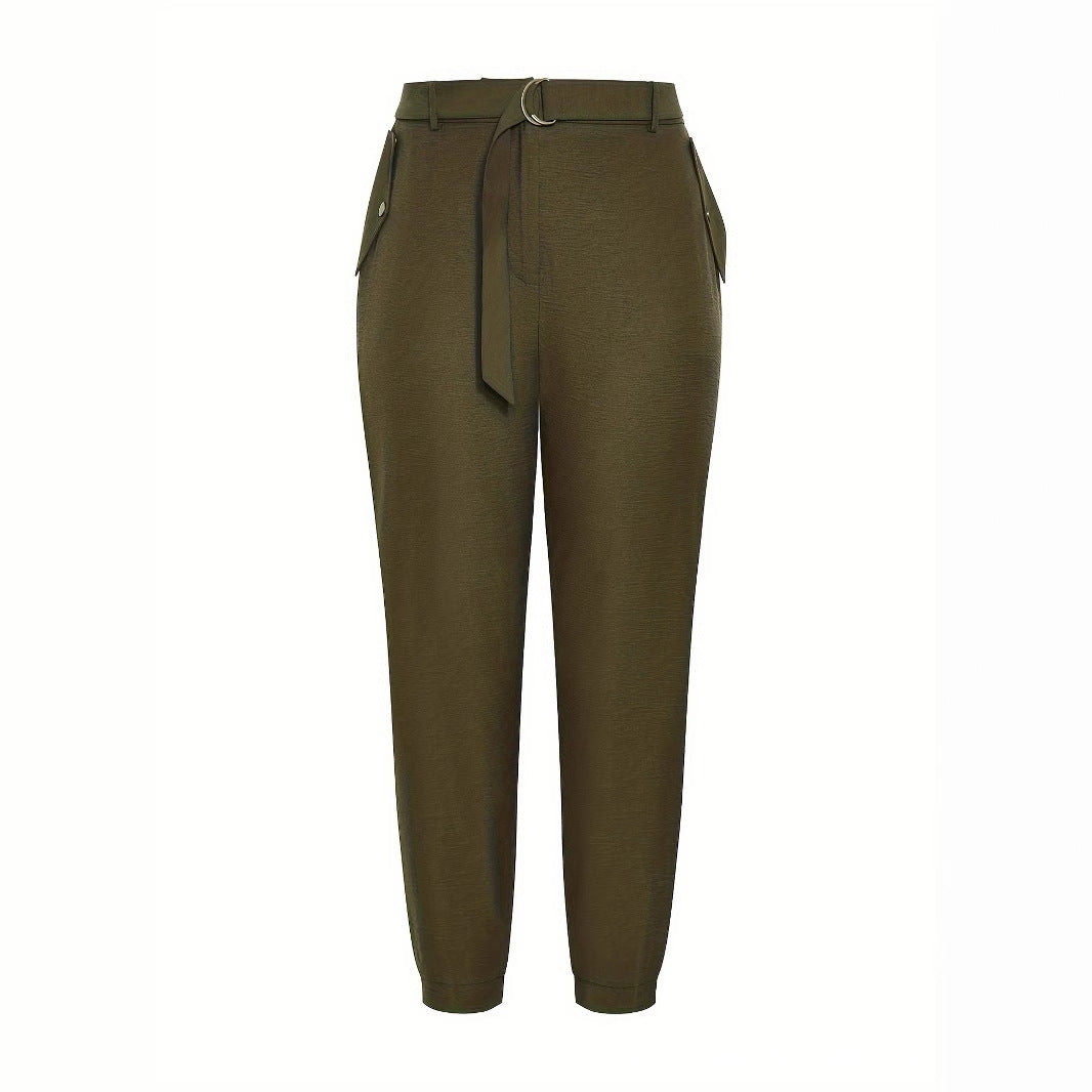 WW | elegant high-waist chino trousers with belt