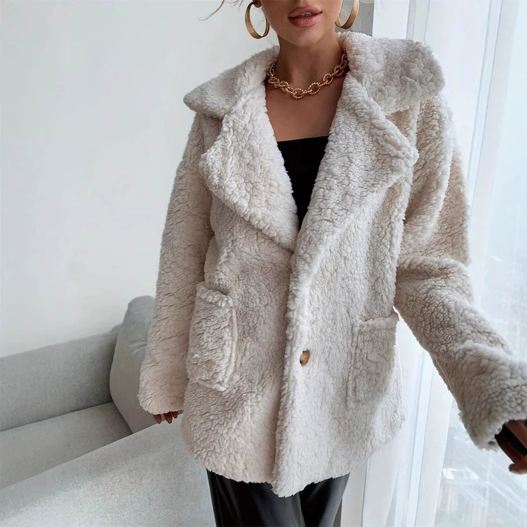 WW | Lightweight Teddy Jacket Polyester Soft and Warm