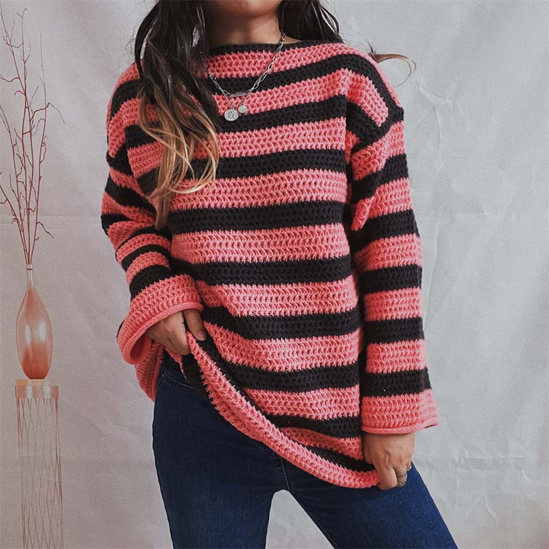 WW | Gestreifter Strickpullover mit Modernem Stil