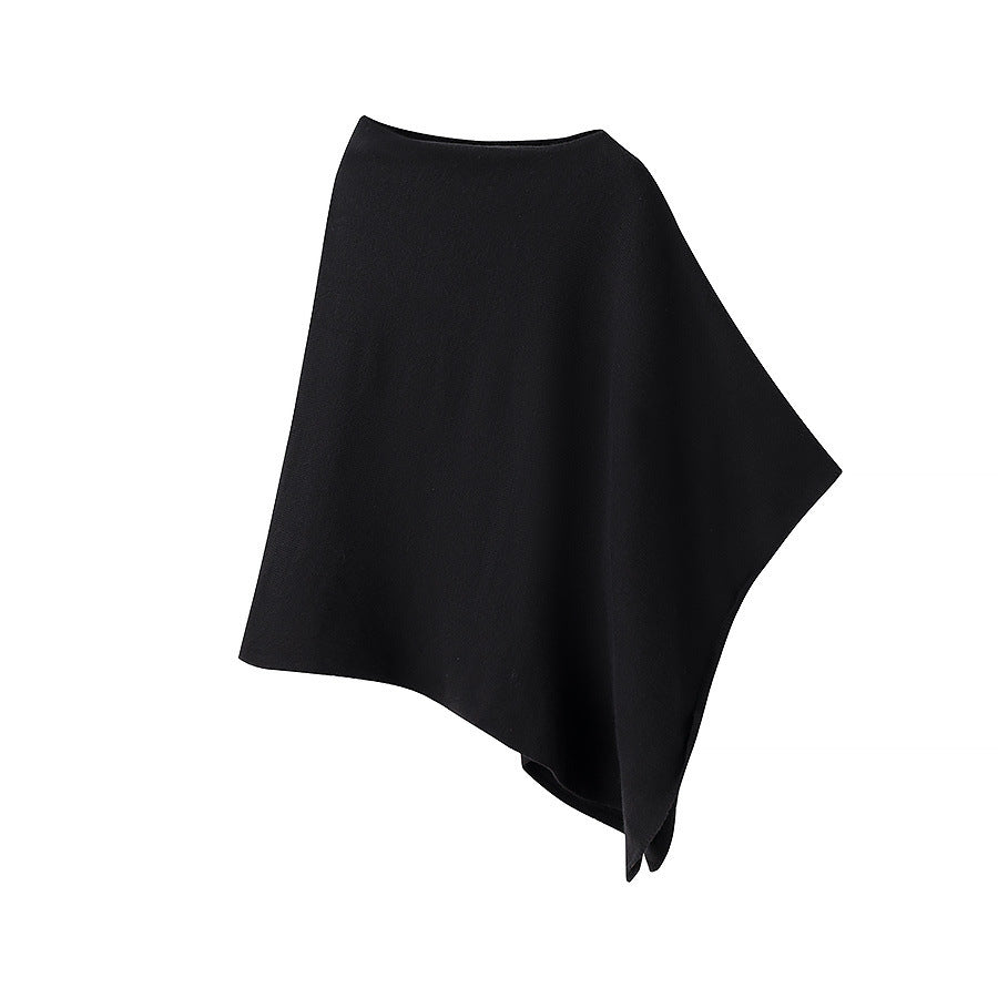 Damen Schalponcho aus hochwertiger Wolle und elastischem Material WW