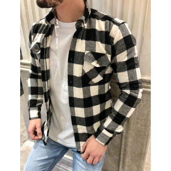 WW | Checked Flannel Shirt Relaxed Fit Long Sleeve With Chest Pockets
