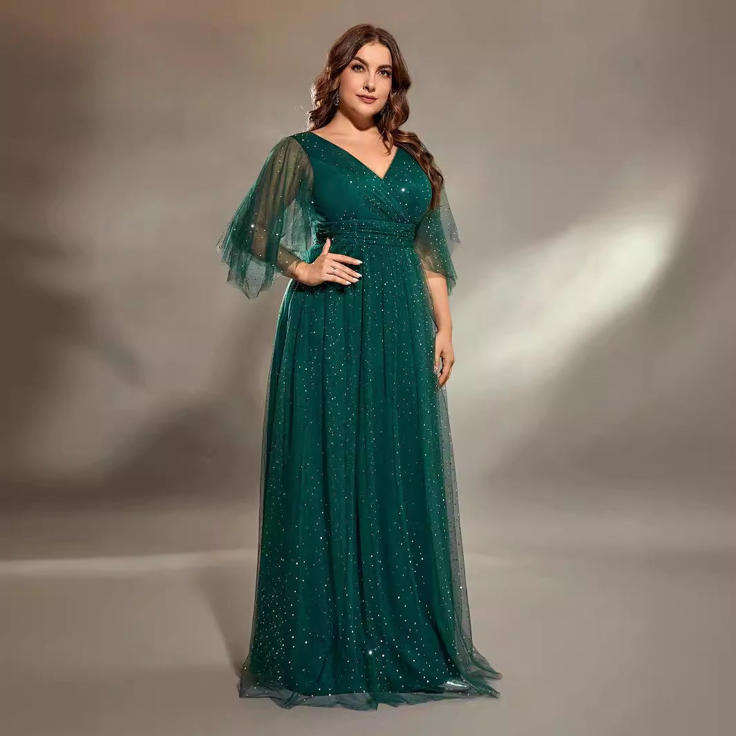 WW | Cocktail Abendkleid Kor Kostüme Plus Size Lang Gastgeber Solo Grünes Kleid