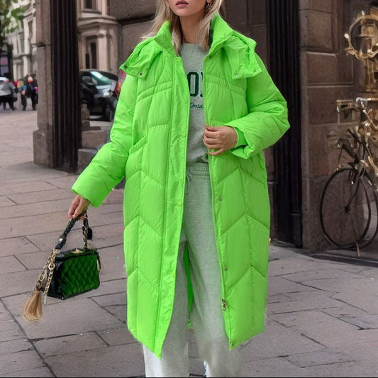 WW | Women's Insulated Long Puffer Jacket Relaxed Fit