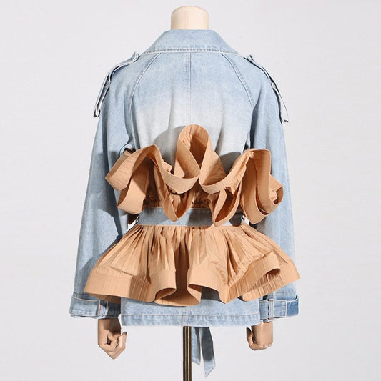 WW | Trench Coat - Statement Bow Detail - Cotton Blend - Fashion-Forward Outerwear